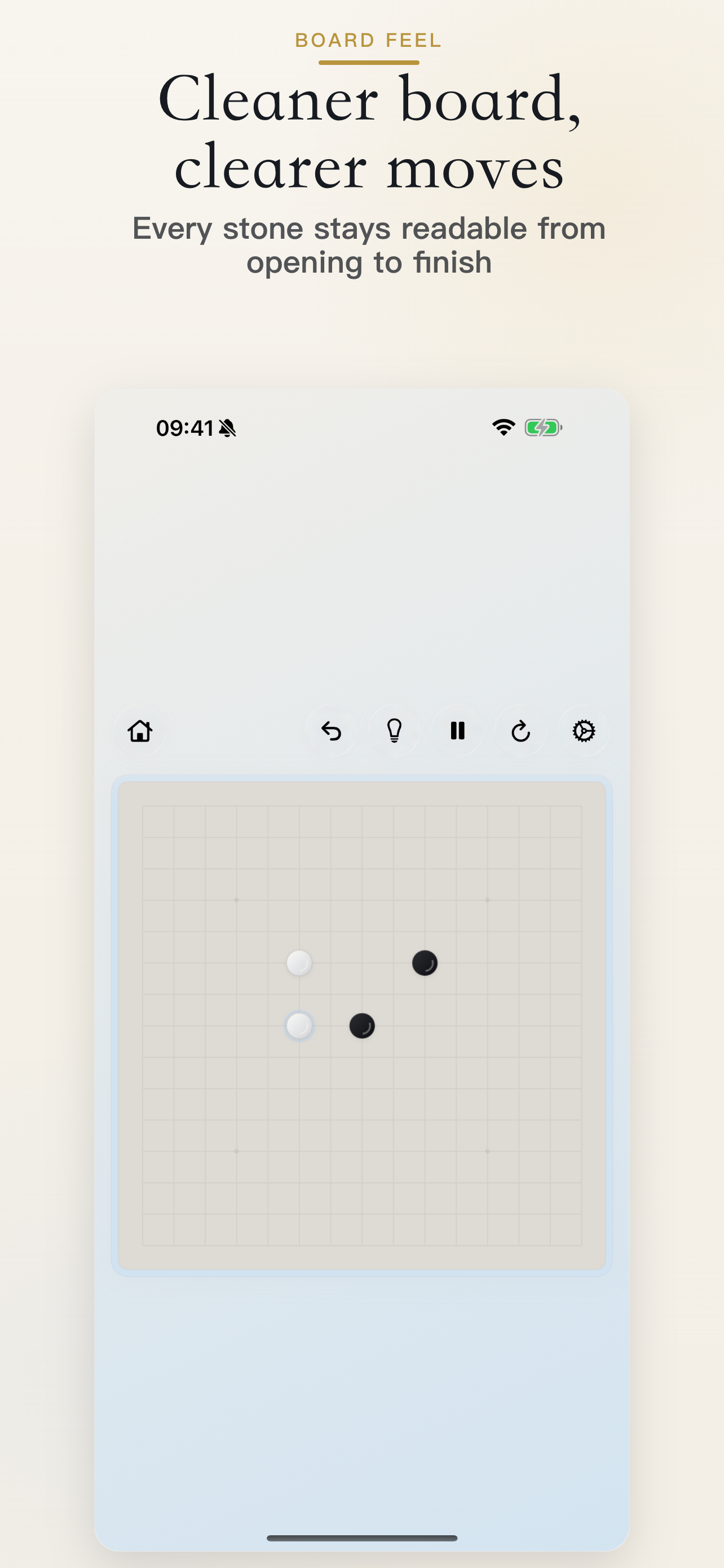 WUZIQI board — clean layout keeps every move readable