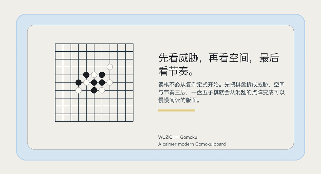 先看威胁，再看空间，最后看节奏。