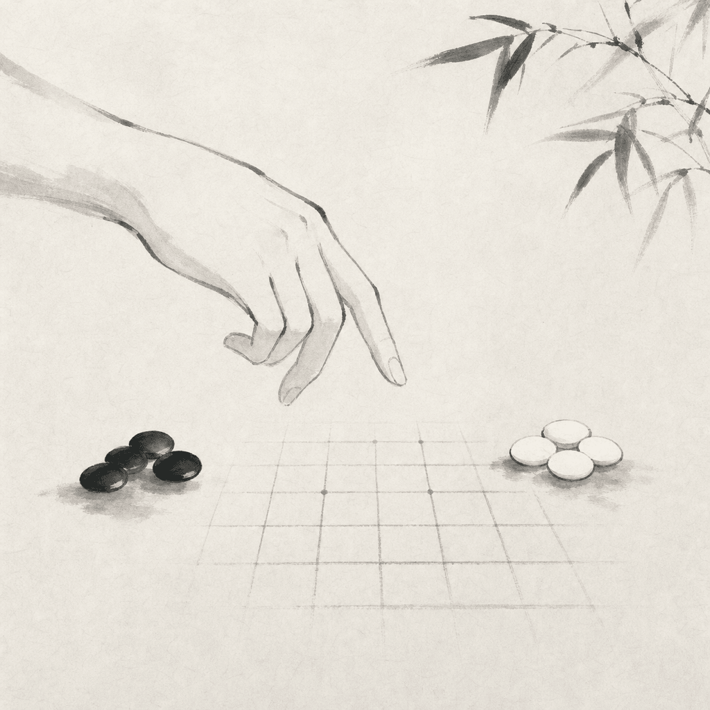 抽象的な五目並べの得点と盤面