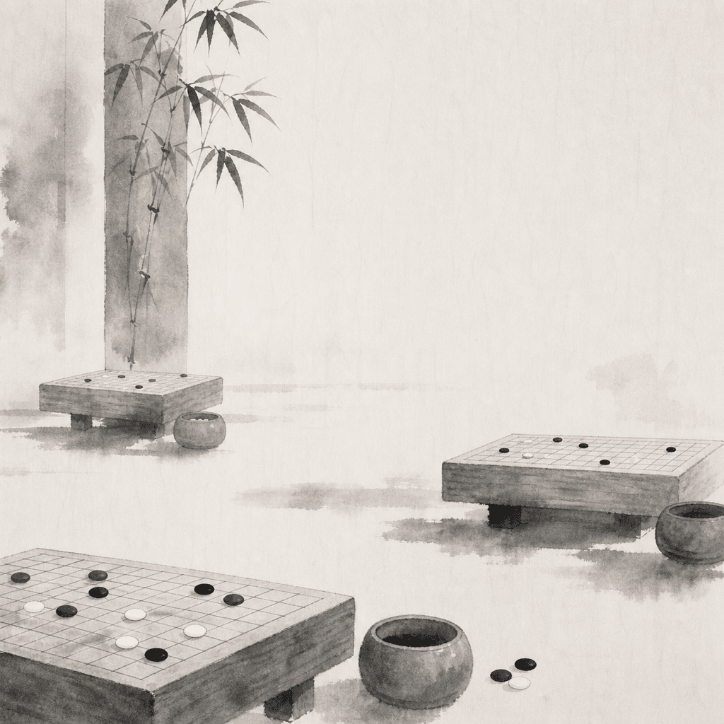 静かな対局場は、拍手よりも深く、若い棋士に秩序感を残します。