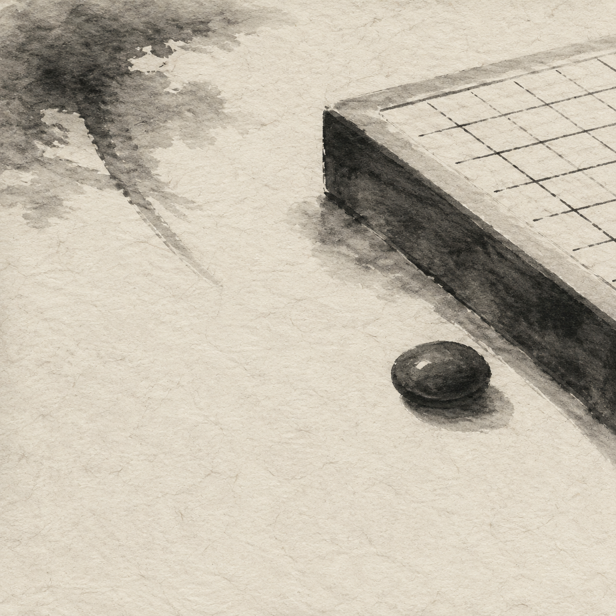 19世纪风格棋盘上的黑白棋子示意