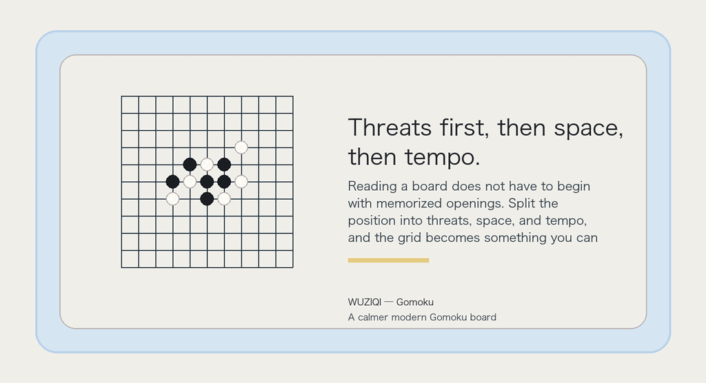 Threats first, then space, then tempo.