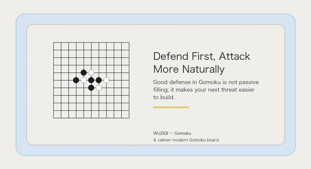 Good defense places the next attack on the board.