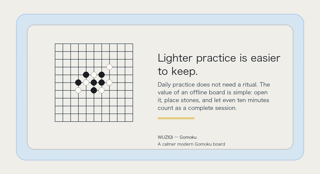 Lighter practice is easier to keep.