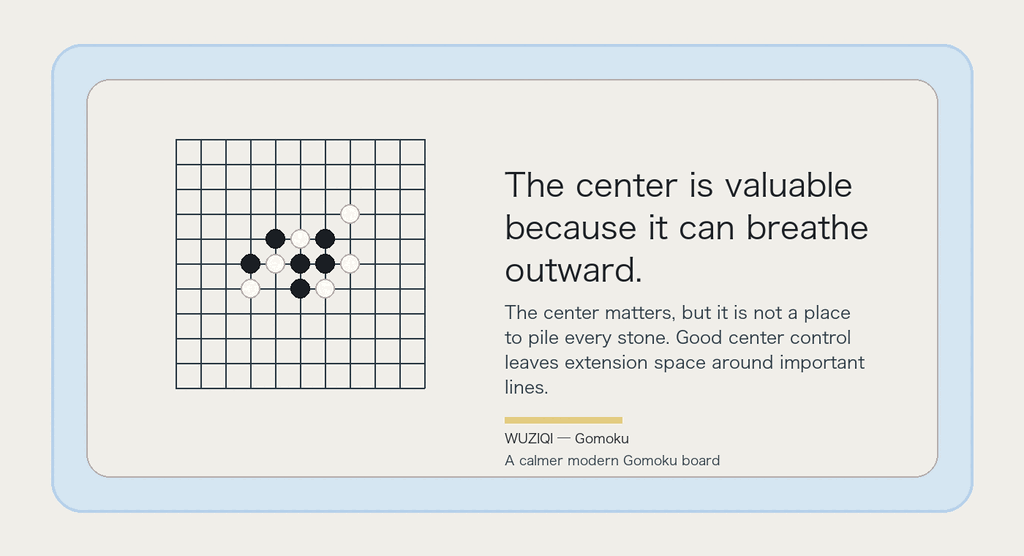 The center is valuable because it can breathe outward.
