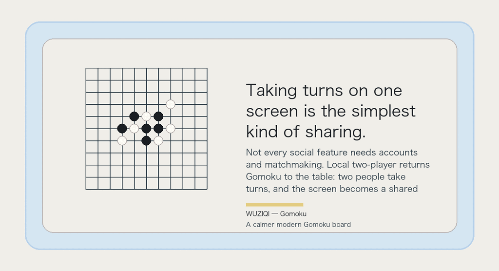 Taking turns on one screen is the simplest kind of sharing.