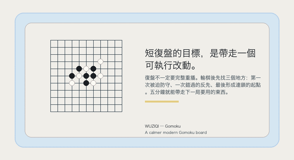 短復盤的目標，是帶走一個可執行改動。